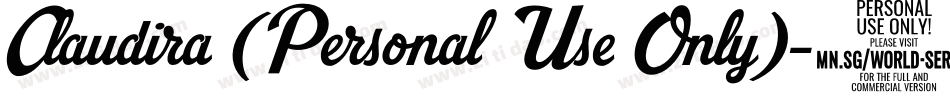 Claudira (Personal Use Only)字体转换